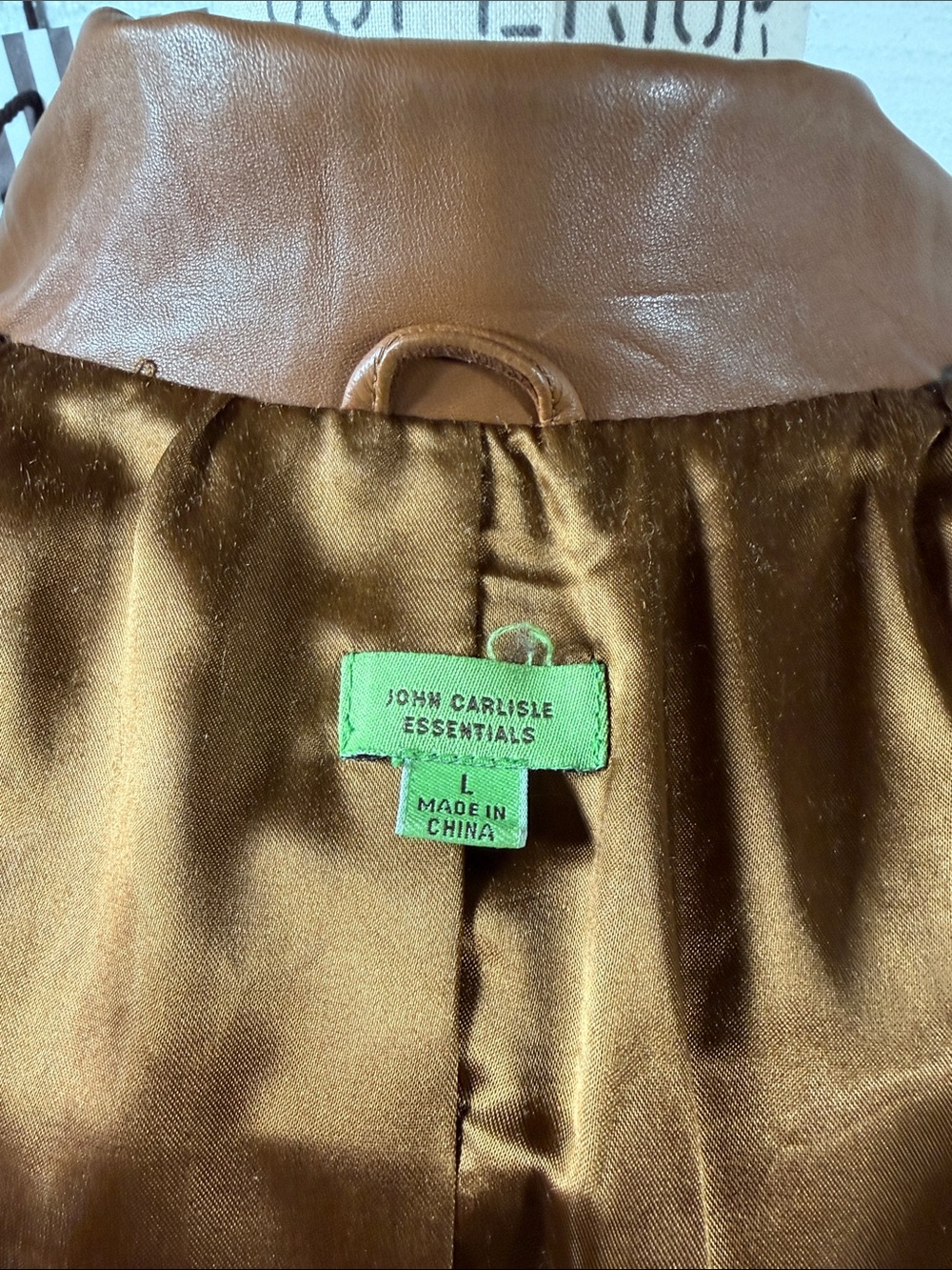 Vintage Classic Cognac Leather Button-Front Coat - Picture 5 of 13